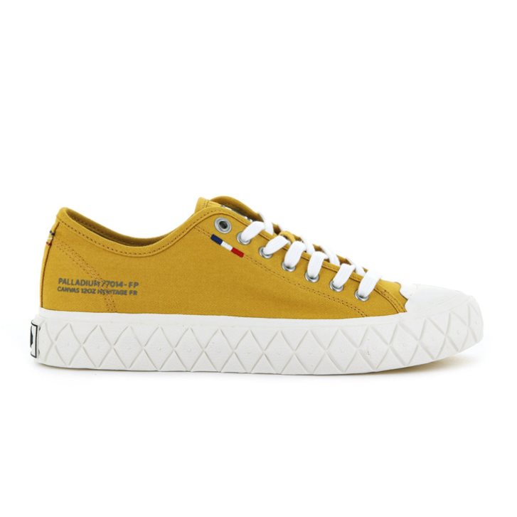 Palladium Palla Ace Canvas Low Tops Women\'s Sneakers Mustard | UK Z847-VAZ